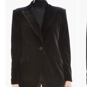 Max Studio Women's Peak Lapel Black Velvet Blazer XL NEW